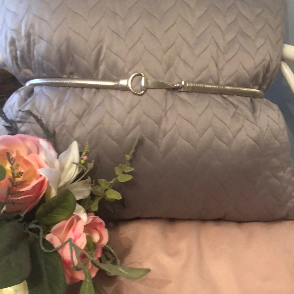 Silver chain belt